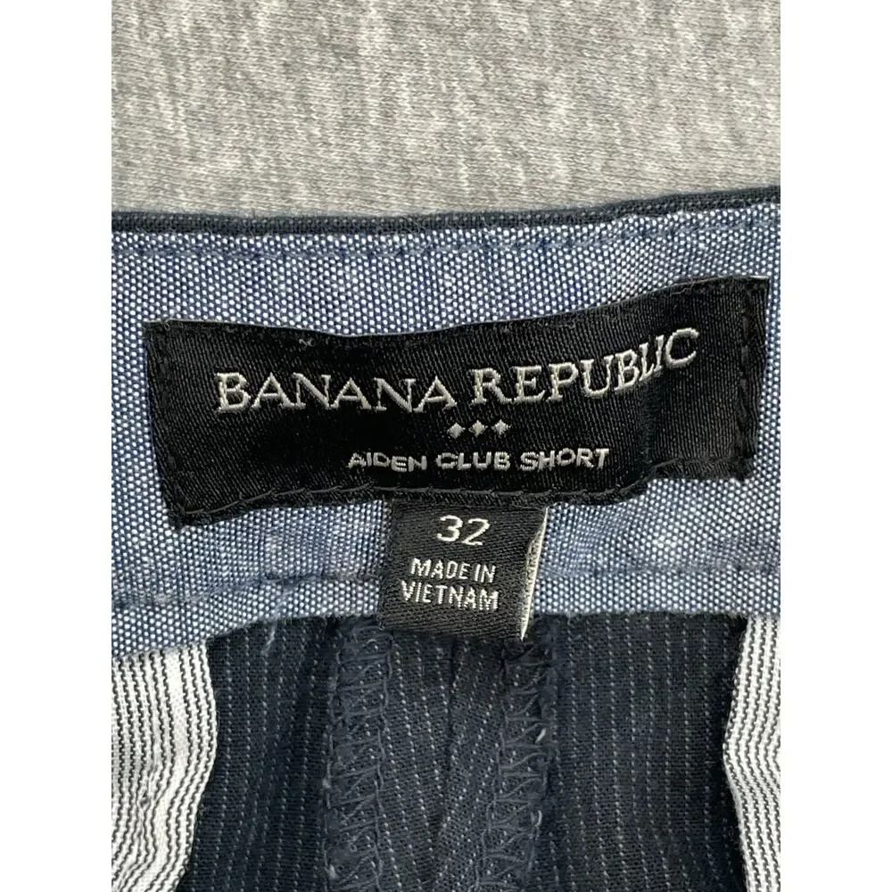 Banana Republic Shorts Mens‎ 32 Navy Blue Cotton Stretch Aiden Club 9